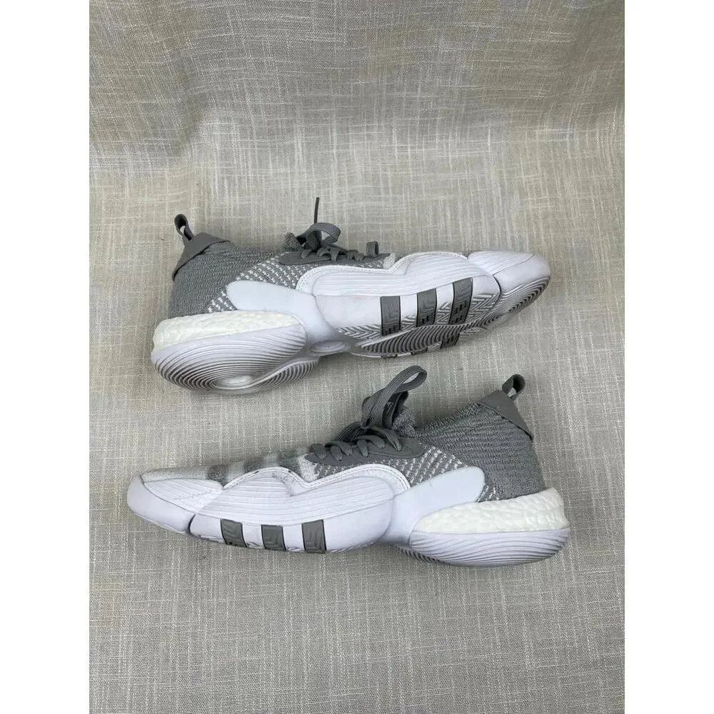 Adidas Gray and White Men's Knit Sneakers‎ Size 11.5